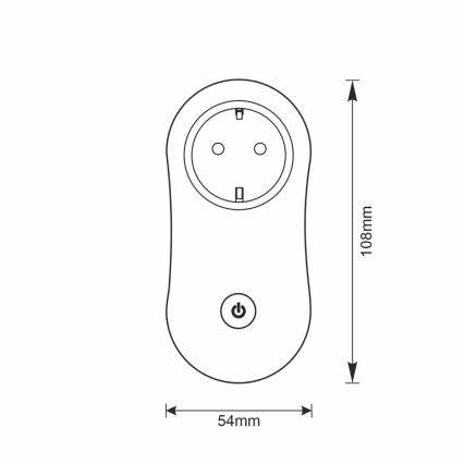 Смарт щепсел SMART 3400W/230V Wi-Fi Tuya + USB SCHUKO