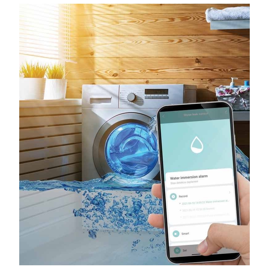 Смарт сензор за изтичане на вода 3xAAA Wi-Fi Tuya