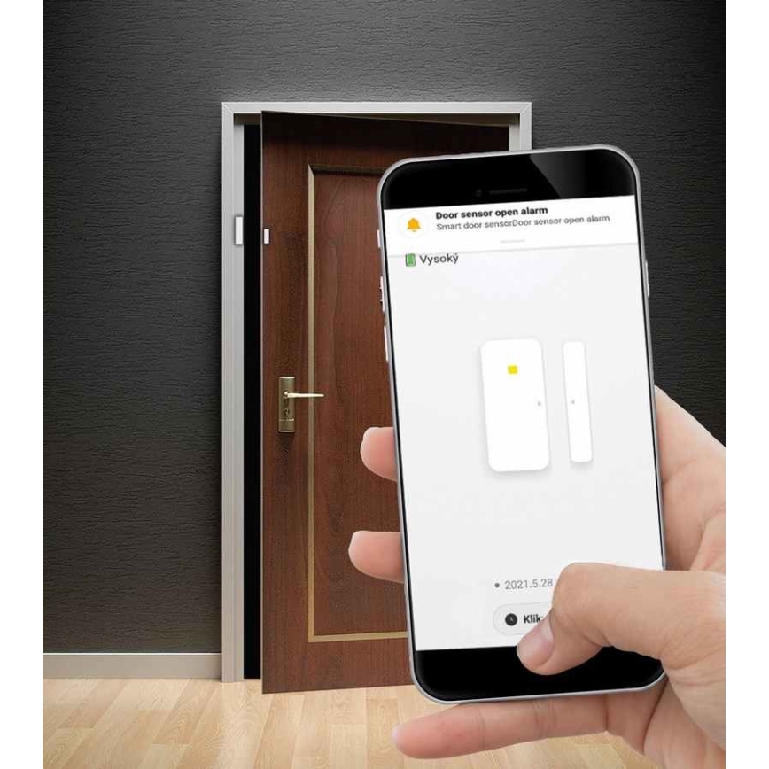 Смарт сензор за прозорци и врати 2xAAA Wi-fi Tuya