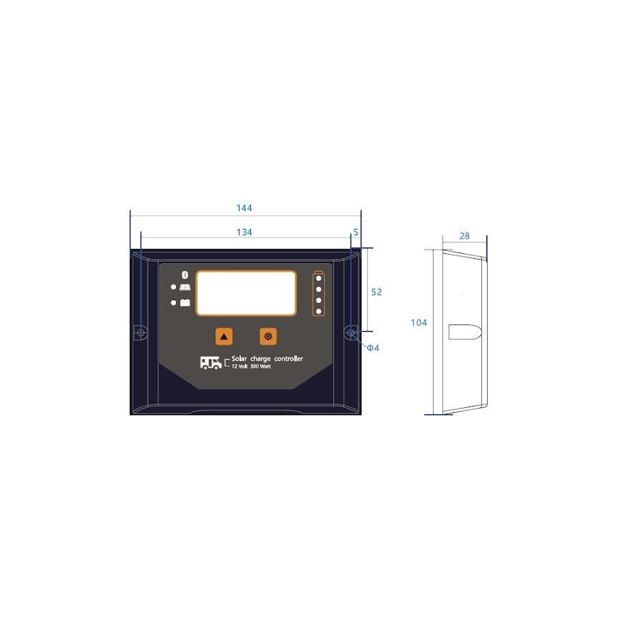 Смарт соларен регулатор за зареждане PWM 12V/20A