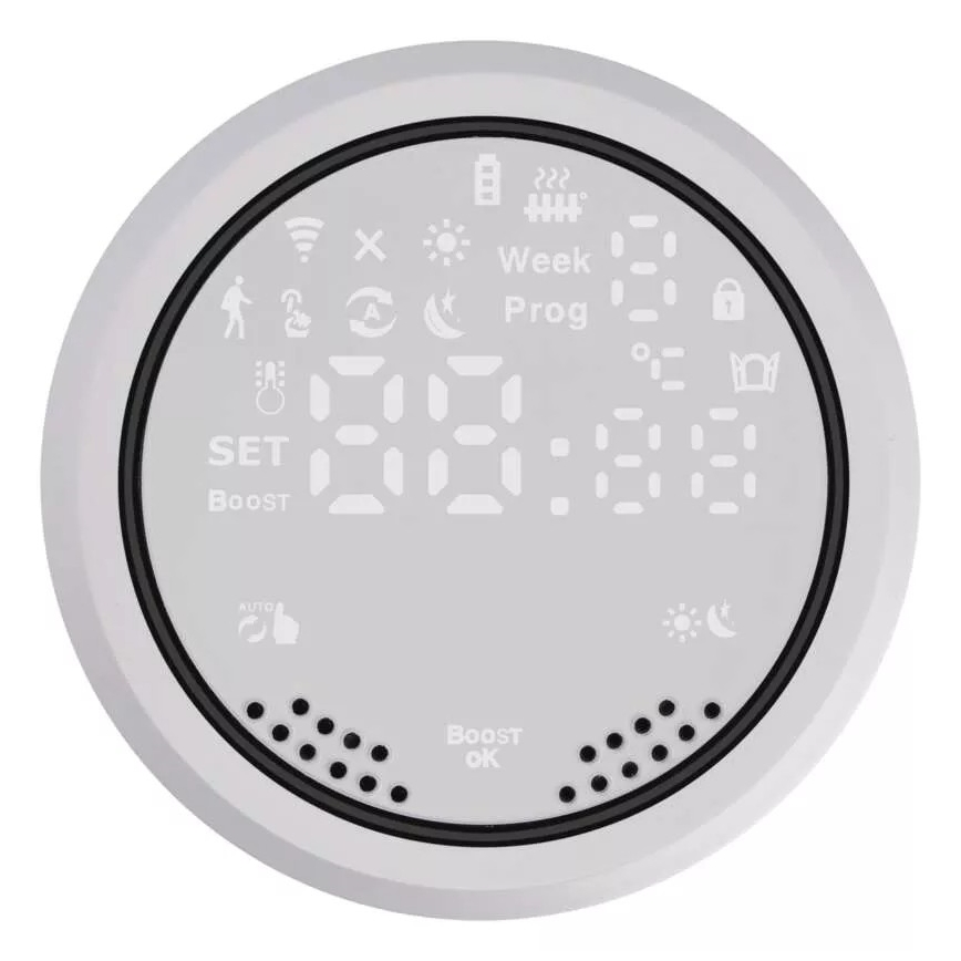 Smart термостатична глава с LCD дисплей GoSmart M30x1,5 2xAA/1,5V Tuya