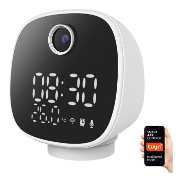 Смарт камера с будилник, термометър и LED светлина 1296p 3Mpx 5V Wi-Fi Tuya IP65