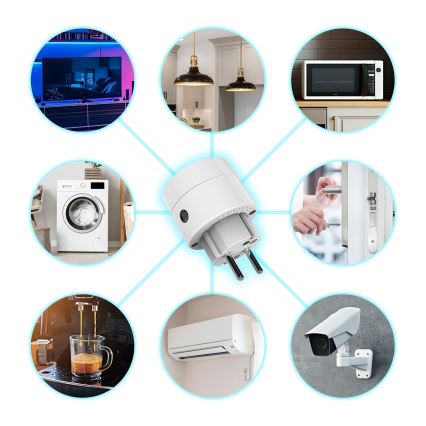 Смарт контакт 2300W/230V/10A Wi-Fi Tuya