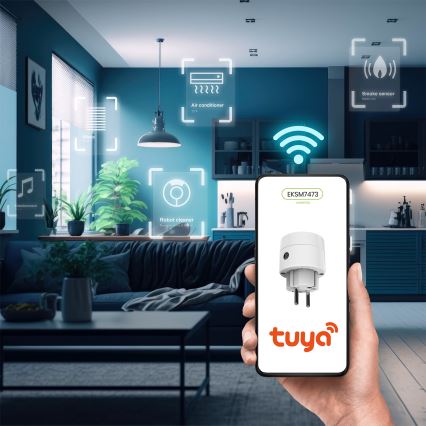 Смарт контакт 2300W/230V/10A Wi-Fi Tuya