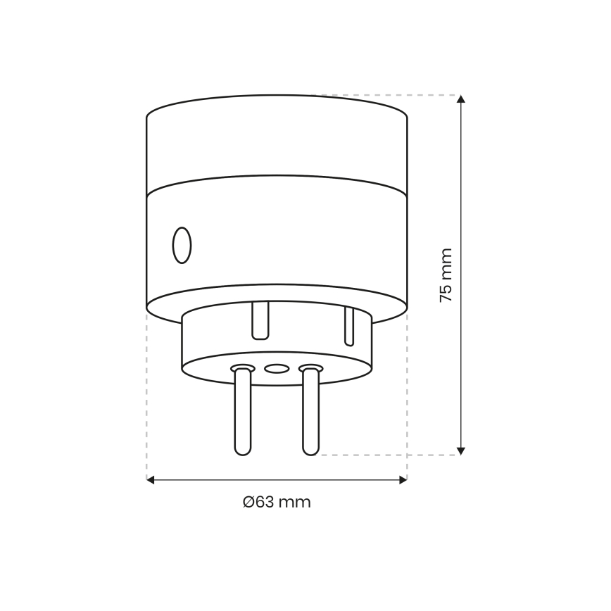 Смарт контакт 2300W/230V/10A Wi-Fi Tuya