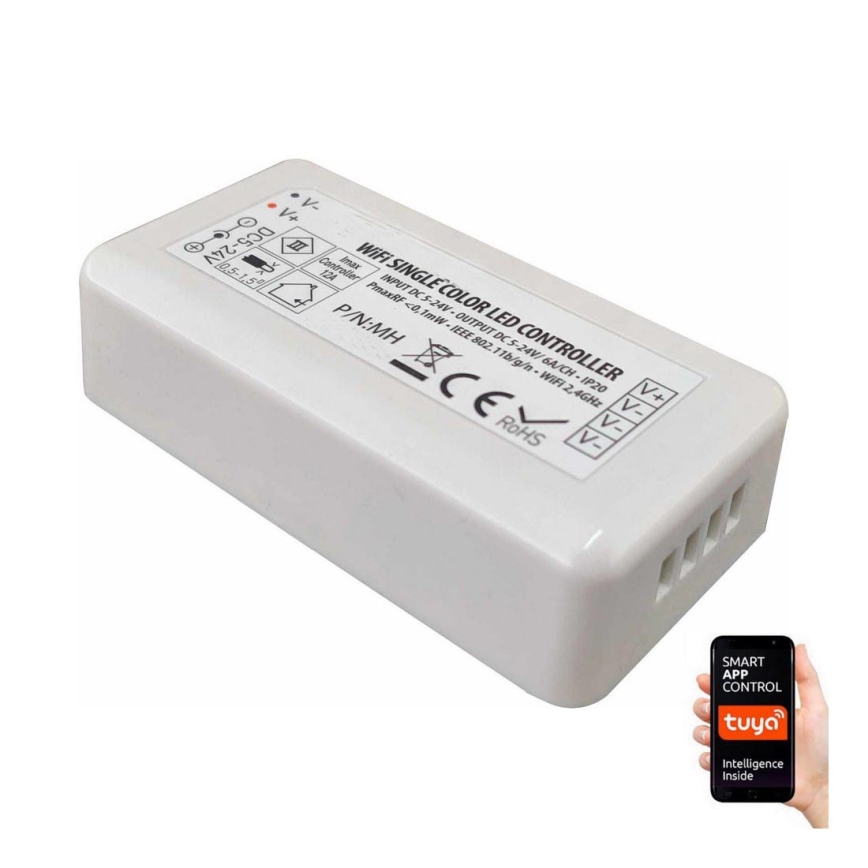 Смарт контролер за едноцветни LED ленти 5-24V Wi-Fi Tuya