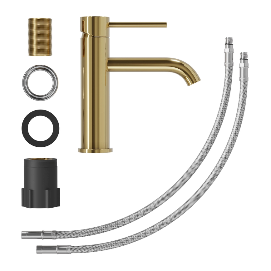 Смесител за мивка SOVANG 18,3 см, полирана месингова повърхност