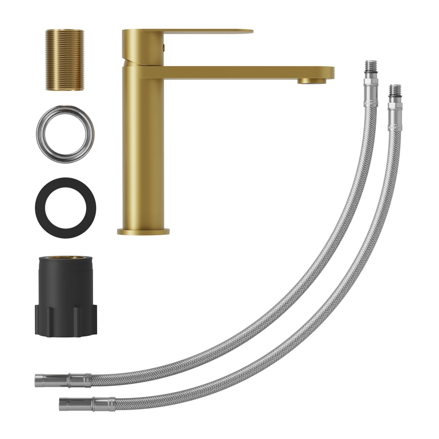 Смесител за мивка TARNBY 17,3 см, четкан месинг