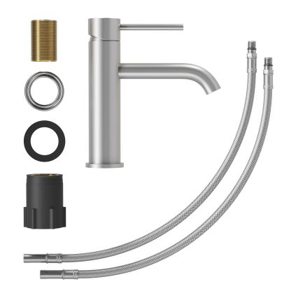 Смесител за умивалник SOVANG 18,3 cm, четкана неръждаема стомана