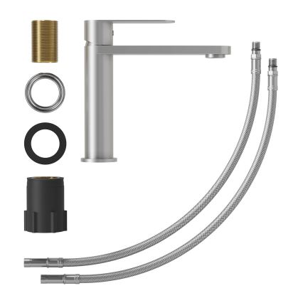 Смесител за умивалник TARNBY 17,3 cm от четкана неръждаема стомана