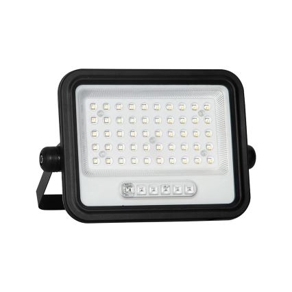 Соларен LED прожектор с възможност за димиране LED/100W/3,2V 2000-8000K IP65 5000 mAh черен + дистанционно управление