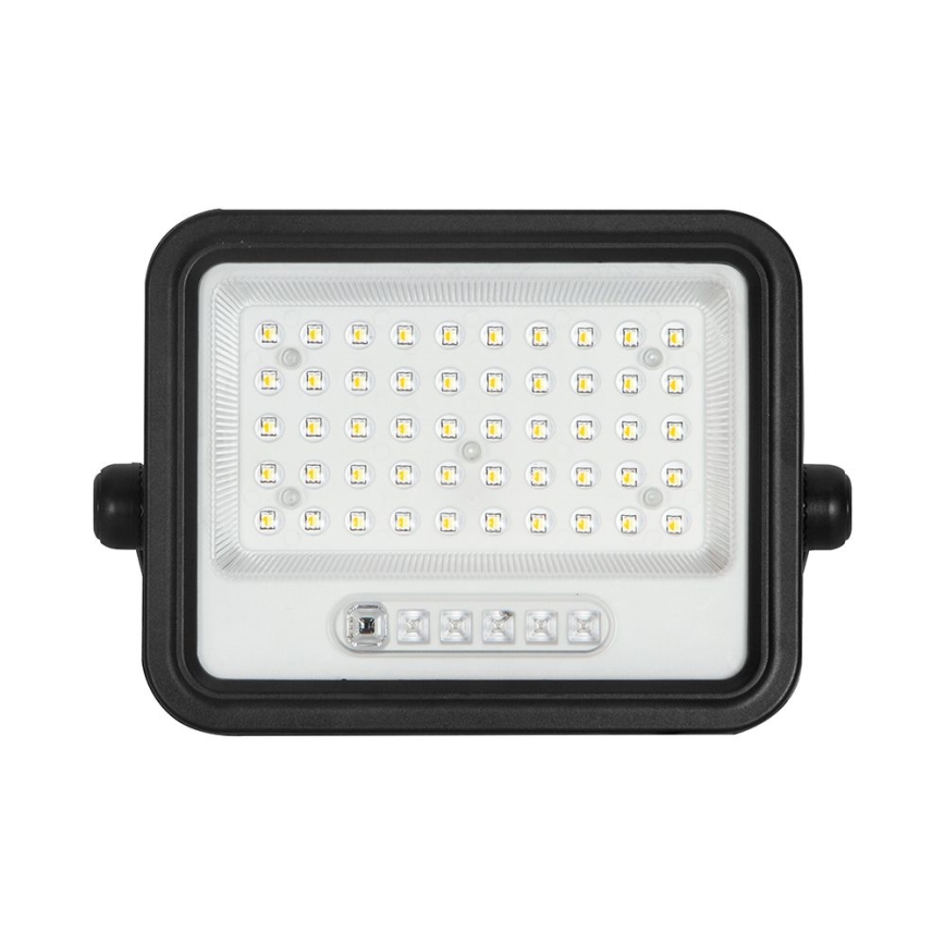 Соларен LED прожектор с възможност за димиране LED/100W/3,2V 2000-8000K IP65 5000 mAh черен + дистанционно управление
