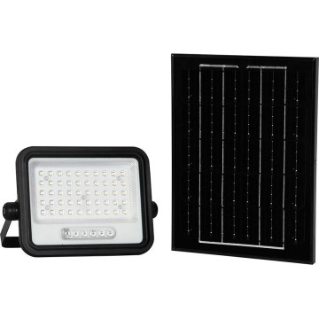 Соларен LED прожектор с възможност за димиране LED/100W/3,2V 2000-8000K IP65 5000 mAh черен + дистанционно управление