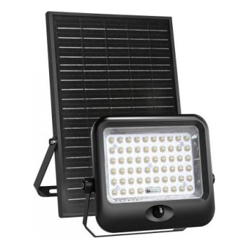 Соларен LED прожектор със сензор MHCS LED/20W/3,2V 3000/4000/6500K IP65 10000 mAh + дистанционно управление