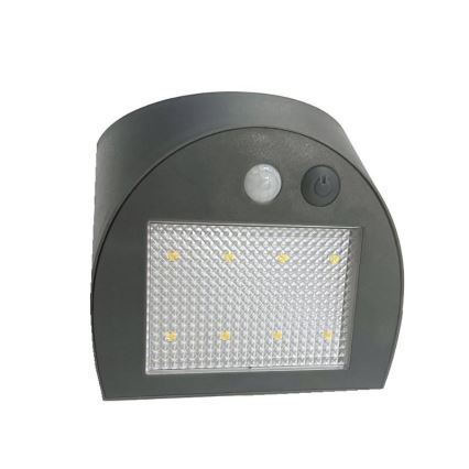 LED соларно стенно осветително тяло със сензор LED/3W/3,7V 3000/4000K 1200 mAh IP54 антрацит