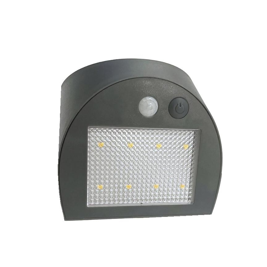 LED соларно стенно осветително тяло със сензор LED/3W/3,7V 3000/4000K 1200 mAh IP54 антрацит