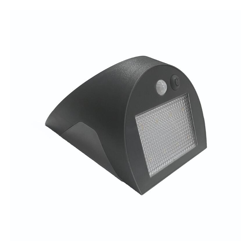 LED соларно стенно осветително тяло със сензор LED/3W/3,7V 3000/4000K 1200 mAh IP54 антрацит