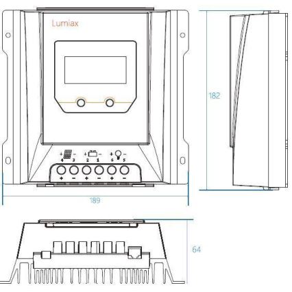 Соларен регулатор за зареждане MPPT MT2075 12/24V/20A