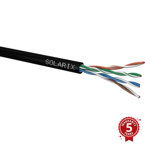 Solarix - Екстериорен installation кабел CAT5E UTP PE Fca 100m IP67