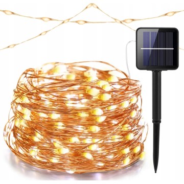 Соларна LED декоративна верига 100xLED/1,2V 800 mAh 7 m IP44 черна