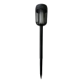 Соларна LED лампа FLAME LED/1,2V 100 mAh 1800K 37 cm IP44 черна