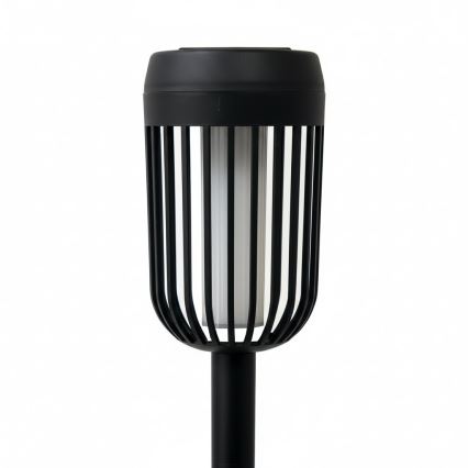 Соларна LED лампа FLAME LED/1,2V 100 mAh 1800K 37 cm IP44 черна