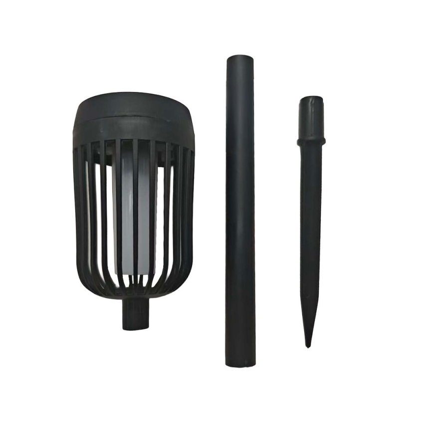 Соларна LED лампа FLAME LED/1,2V 100 mAh 1800K 37 cm IP44 черна