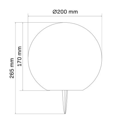 Соларна LED лампа KULA LED/3,2V 3000/4000/6500K Ø 20 см 500 mAh IP65 бяла