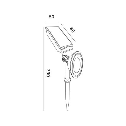 Соларна LED лампа LANCE LED/1xAA 4000K IP44 300 mAh