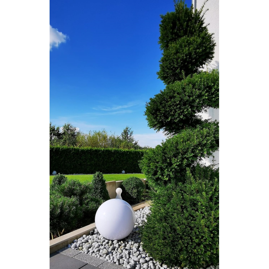 Соларна LED лампа LED/1,2 V 6500K 200 mAh Ø 30 см IP44 бяла/черна