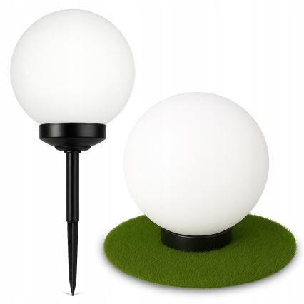 Соларна LED лампа LED/1,2V 6500K 200 mAh Ø 25 cm IP44 бяла/черна