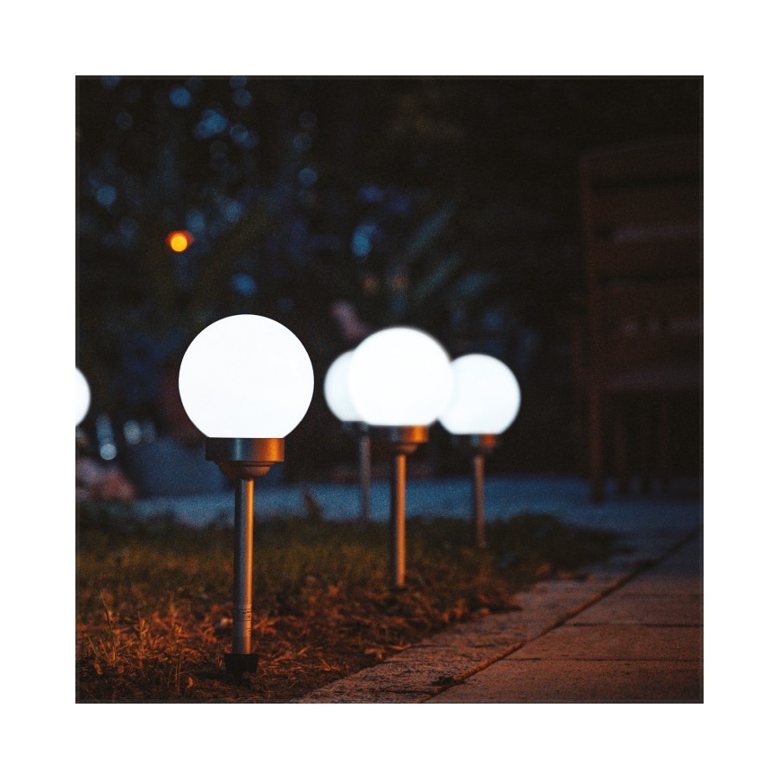 Соларна LED лампа SPHERE LED/1,2V 4000K IP44 200 mAh пр. 20 cm