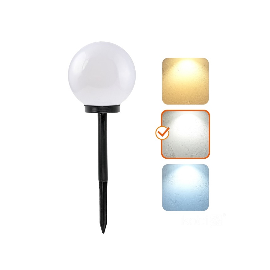 Соларна LED лампа SPHERE LED/1,2V 4000K IP44 200 mAh пр. 20 cm