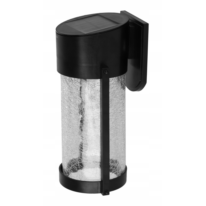 Соларна LED стенна лампа LED/3,7V 300 mAh IP44 черна