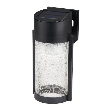 Соларна LED стенна лампа LED/3,7V 300 mAh IP44 черна