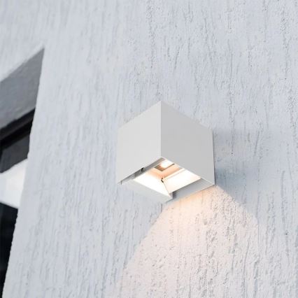 LED соларно стенно осветително тяло със сензор LED/9W/3,7V 3000/4000/5000K IP65 2600 mAh бяло