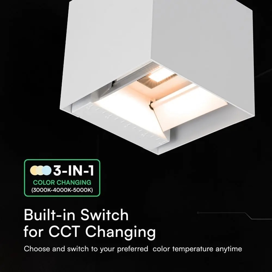 LED соларно стенно осветително тяло със сензор LED/9W/3,7V 3000/4000/5000K IP65 2600 mAh бяло