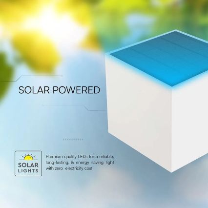 LED соларно стенно осветително тяло със сензор LED/9W/3,7V 3000/4000/5000K IP65 2600 mAh бяло