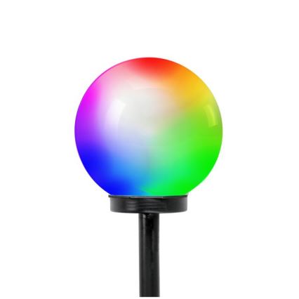 Соларна RGB LED лампа SPHERE, 1,2 V, IP44, 200 mAh, Ø 20 см