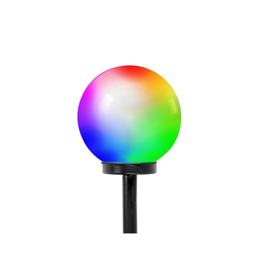 Соларна RGB LED лампа SPHERE, 1,2 V, IP44, 200 mAh, Ø 20 см