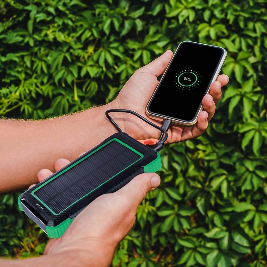 Соларна външна батерия Power Delivery 10000mAh/10W/5V черен