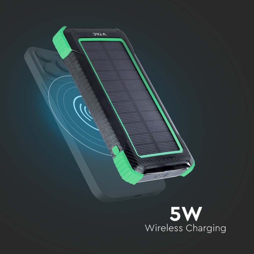 Соларна външна батерия Power Delivery 10000mAh/10W/5V черен