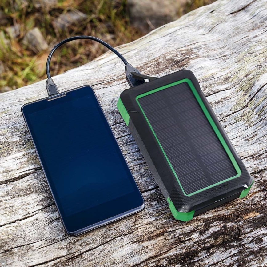 Соларна външна батерия Power Delivery 10000mAh/10W/5V черен