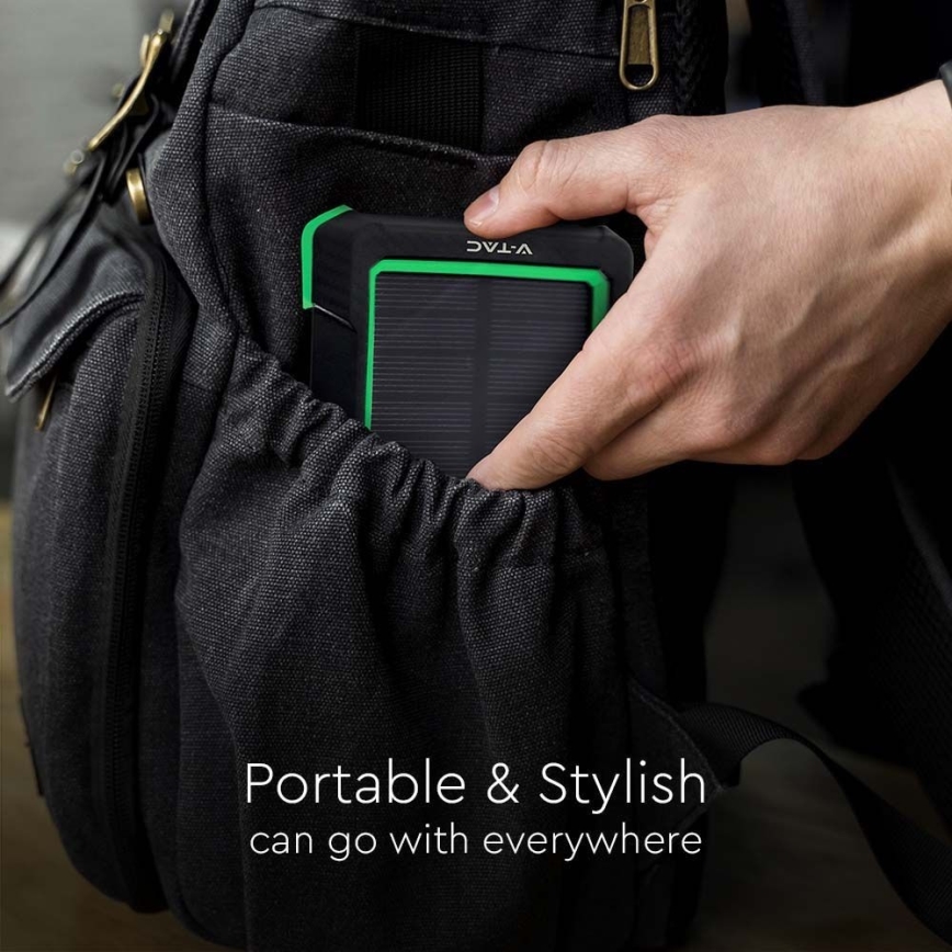 Соларна външна батерия Power Delivery 10000mAh/10W/5V черен