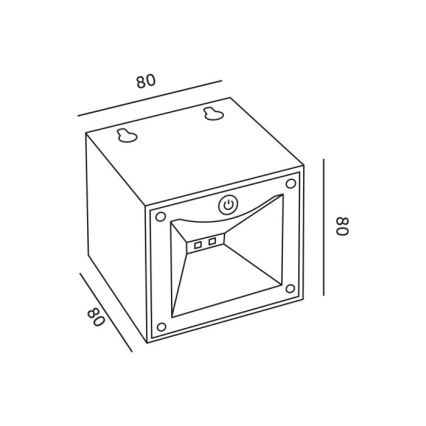 Соларно стенно LED осветително тяло QUERK LED/1,2V 3000/4000K IP54 800 mAh