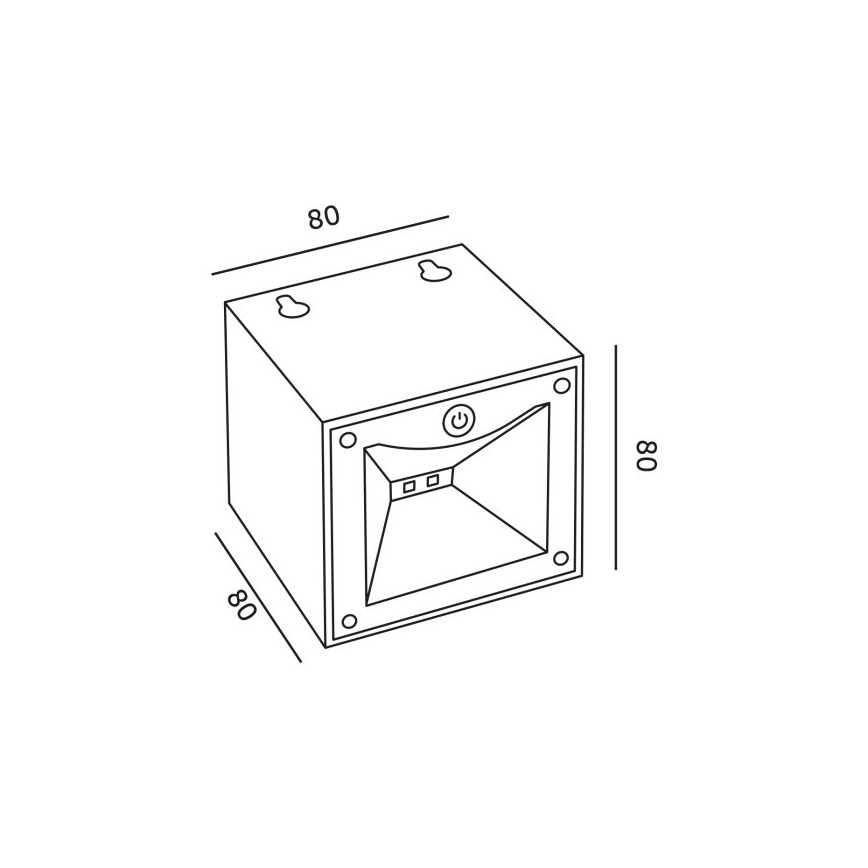 Соларно стенно LED осветително тяло QUERK LED/1,2V 3000/4000K IP54 800 mAh