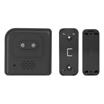 Безжичен звънец за контакт 230V IP56 черен