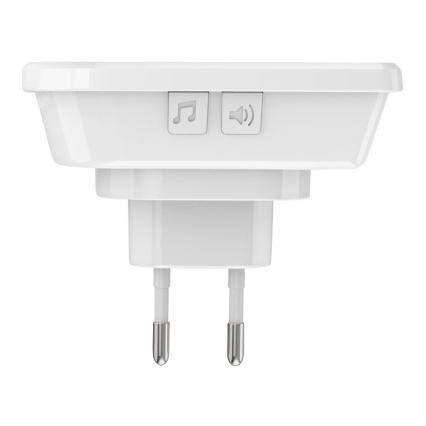 К-кт 3 бр. безжични звънци за контакт 230V IP56 бели