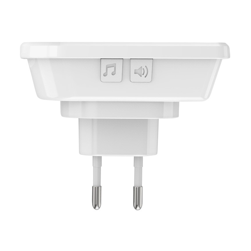 К-кт 3 бр. безжични звънци за контакт 230V IP56 бели