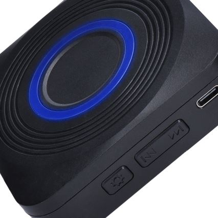 Безжичен звънец на батерии 3V/3xAAA IP56 черен